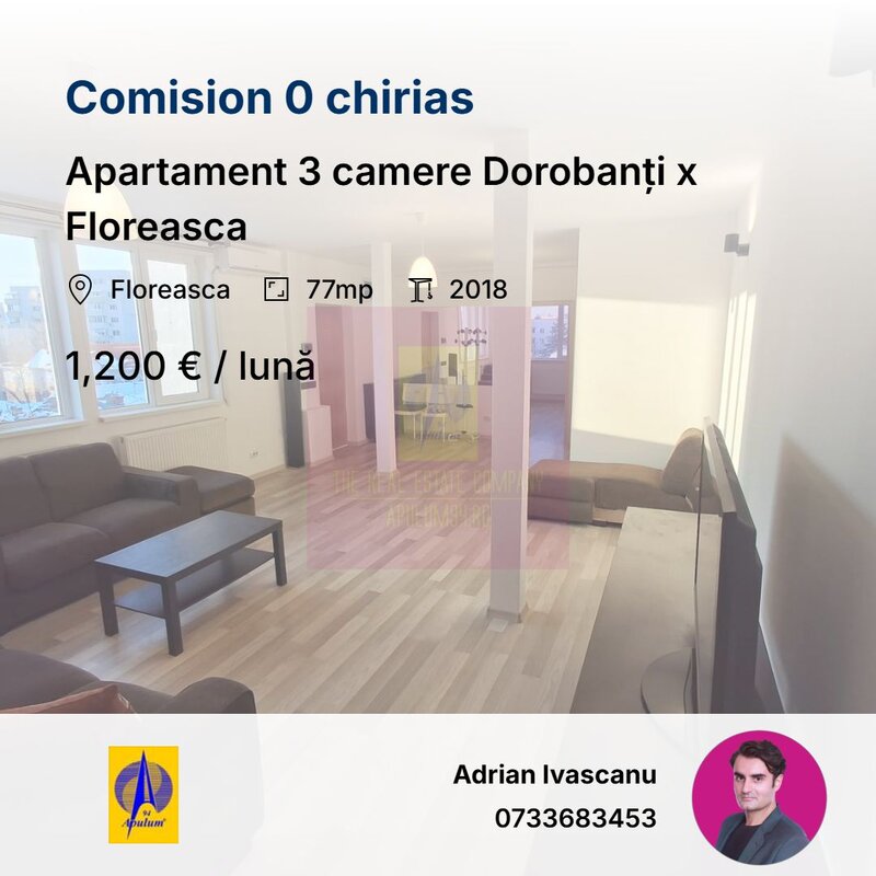 3 camere Dorobanti-Floreasca | Imobil 2018 |